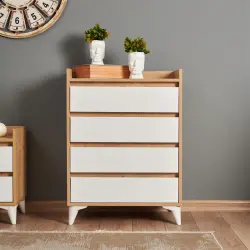 Verona 4 Siyirtməli Kamod - Meşə/Ağ - Arneto (1)