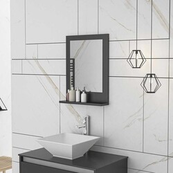 Verona Güzgü 45 cm *60 cm - Antrasit - Bluecape