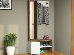 Vestay Dəhliz Dolabı - Ağ/Cəviz - Modev (1)