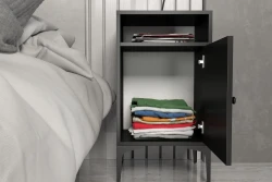 Vio Dolablı Tumba - Qara - Decoroom Collection (1)