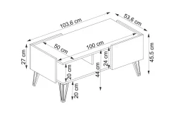 Viper Jurnal Masası - Meşə/Antrasit - 4