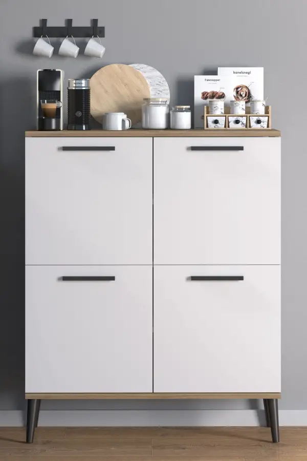 Vitra 4 Qapılı Mətbəx Dolabı - Ağ/Meşə - 1