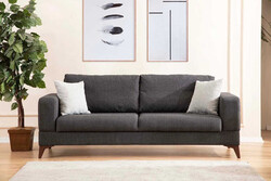 Viven Üç Yerli Bazalı Yataqlı Divan - Boz - Modev (1)