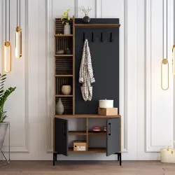 Viyana D Dəhliz Dolabı - Cəviz/Antrasit - Modev (1)