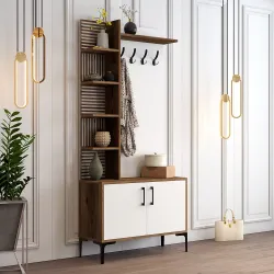 Viyana D Dəhliz Dolabı - Cəviz/Ağ - 3