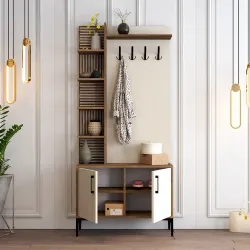 Viyana D Dəhliz Dolabı - Cəviz/Krem - Modev (1)