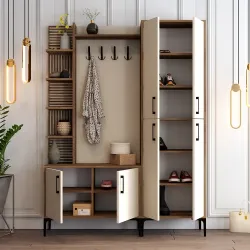 Viyana Da Dəhliz Dolabı - Cəviz/Krem - Modev (1)