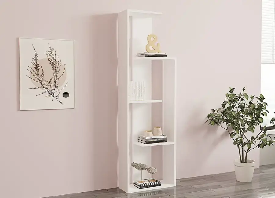 Wand Kitab Rəfi - Ağ - 1