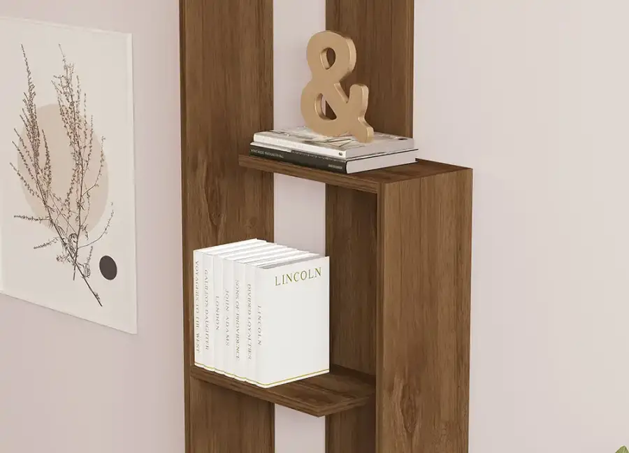 Wand Kitab Rəfi - Cəviz - 2