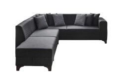 West Künc Divan Dəsti Keten - Antrasit - 7