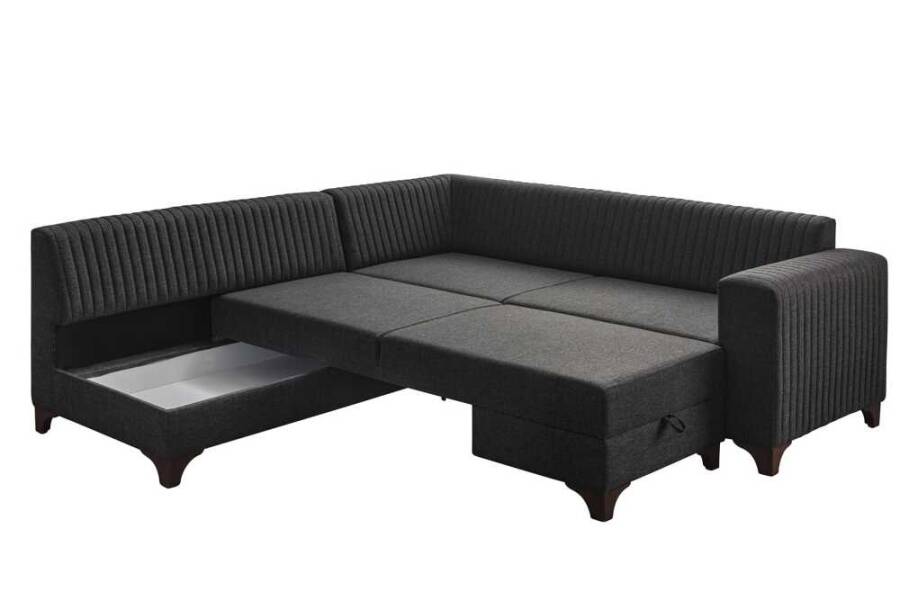 West Künc Divan Dəsti Keten - Antrasit - 8