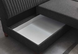 West Künc Divan Dəsti Keten - Antrasit - 4