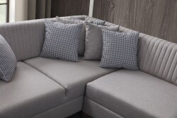West Künc Divan Dəsti Keten - Krem - 5