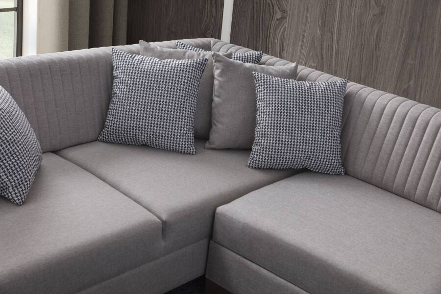 West Künc Divan Dəsti Keten - Krem - 5