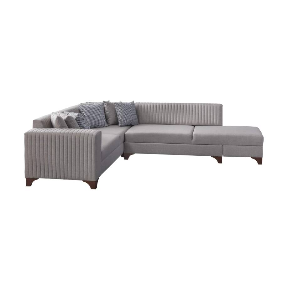 West Künc Divan Dəsti Keten - Krem - 7