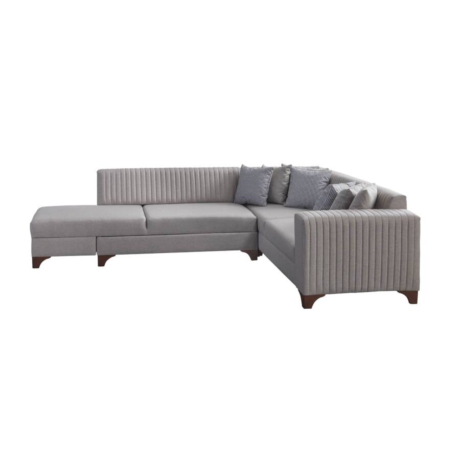 West Künc Divan Dəsti Keten - Krem - 15