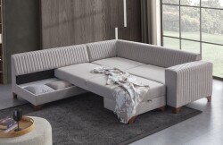 West Künc Divan Dəsti Keten - Krem - 10