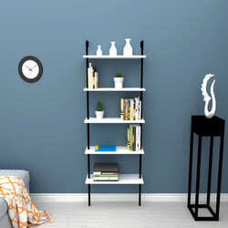 Willis Kitab Rəfi - Ağ/Qara - Modev