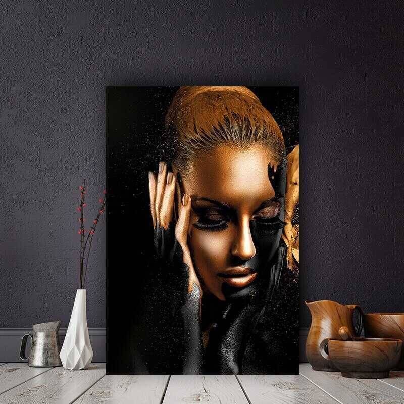 Woman Face Art Kətan Tablo TB1358 - 2