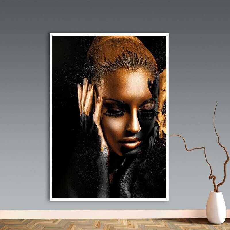 Woman Face Art Kətan Tablo TB1358 - 3