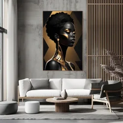 Woman with Gold Chain Kətan Tablo TB2069 - 1
