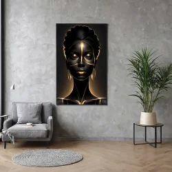 Woman with Gold Earing Kətan Tablo TB2068 - 2