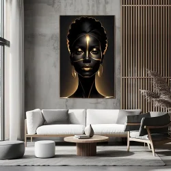 Woman with Gold Earing Kətan Tablo TB2068 - 1