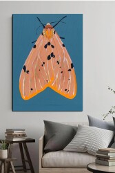 Yavru Ağzı Kelebek Kətan Tablo - Markaev