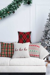 Yılbaşı Christmas Temalı 4'lü Yastıq Üzü1041 - Markaev
