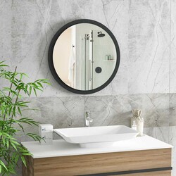 Yuvarlak Güzgü 45 cm - Antrasit - Bluecape