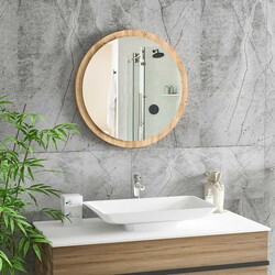 Yuvarlak Güzgü 45 cm - Atkantik Çam - Bluecape