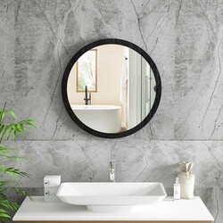 Yuvarlak Güzgü 45 cm - Siyah - Bluecape (1)