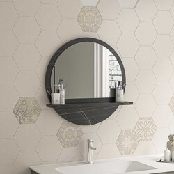 Yuvarlak Raflı Güzgü 45 cm - Sonata - Bluecape