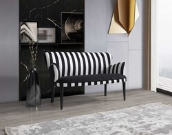 Zebrano İki Yerli Divan Siyah-Beyaz - Vistaso Concept