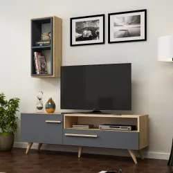 Zera Tv Stend - Meşə/Antrasit 